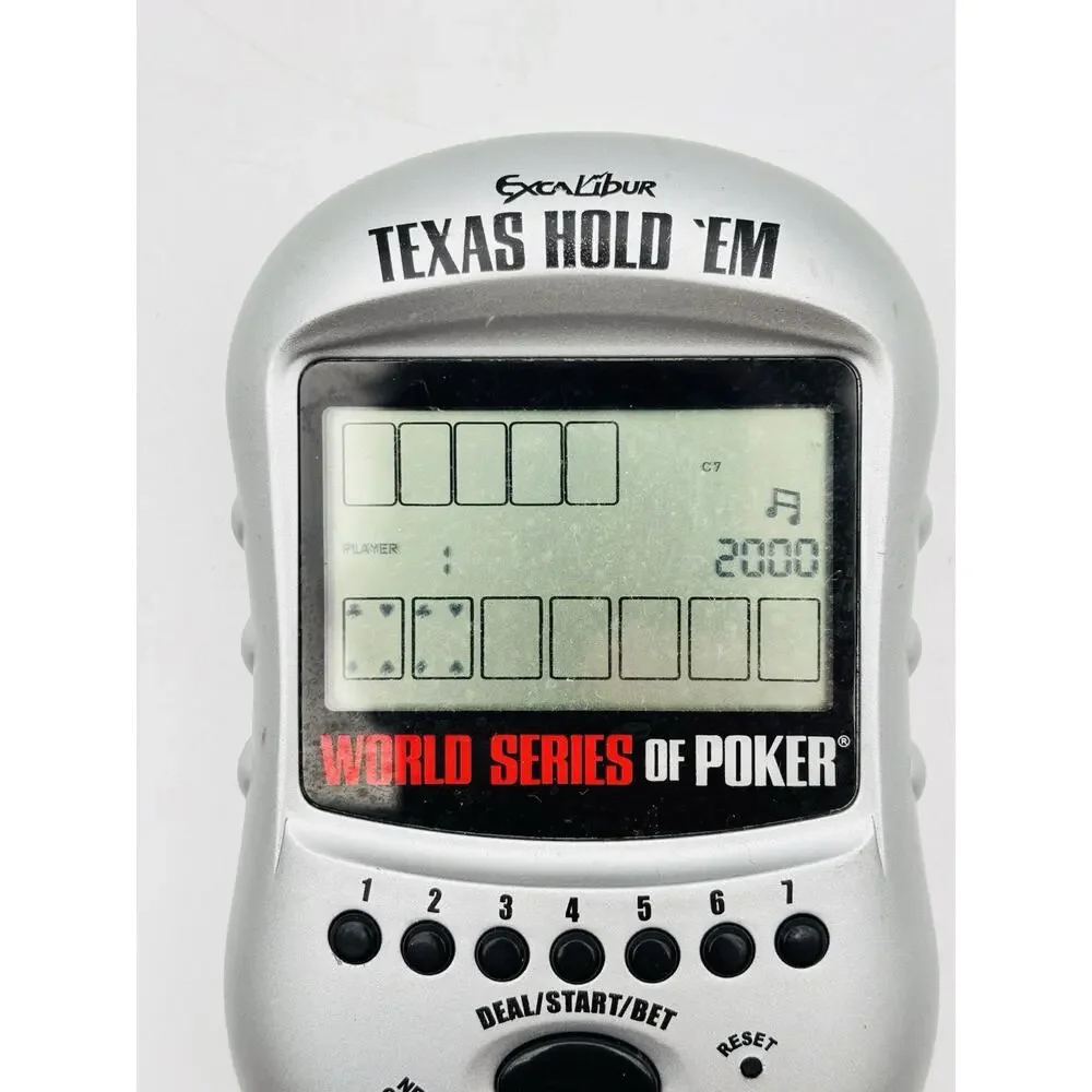World Series Poker Texas Hold' Em Handheld Excalibur Electronic Game Tested